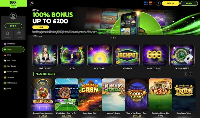 888 Сasino welcome bonus package